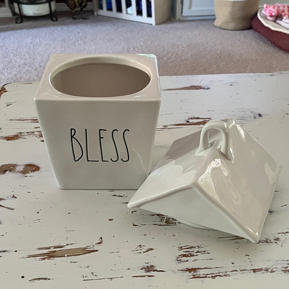 Bless Ceramic House Container. Rae Dunn - Picture 2 of 5